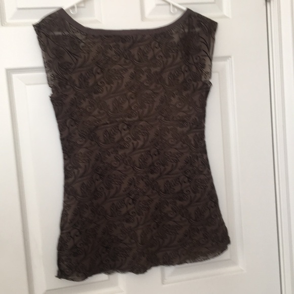 DKNY brown lace top size S (fits like a M) - Picture 7 of 11